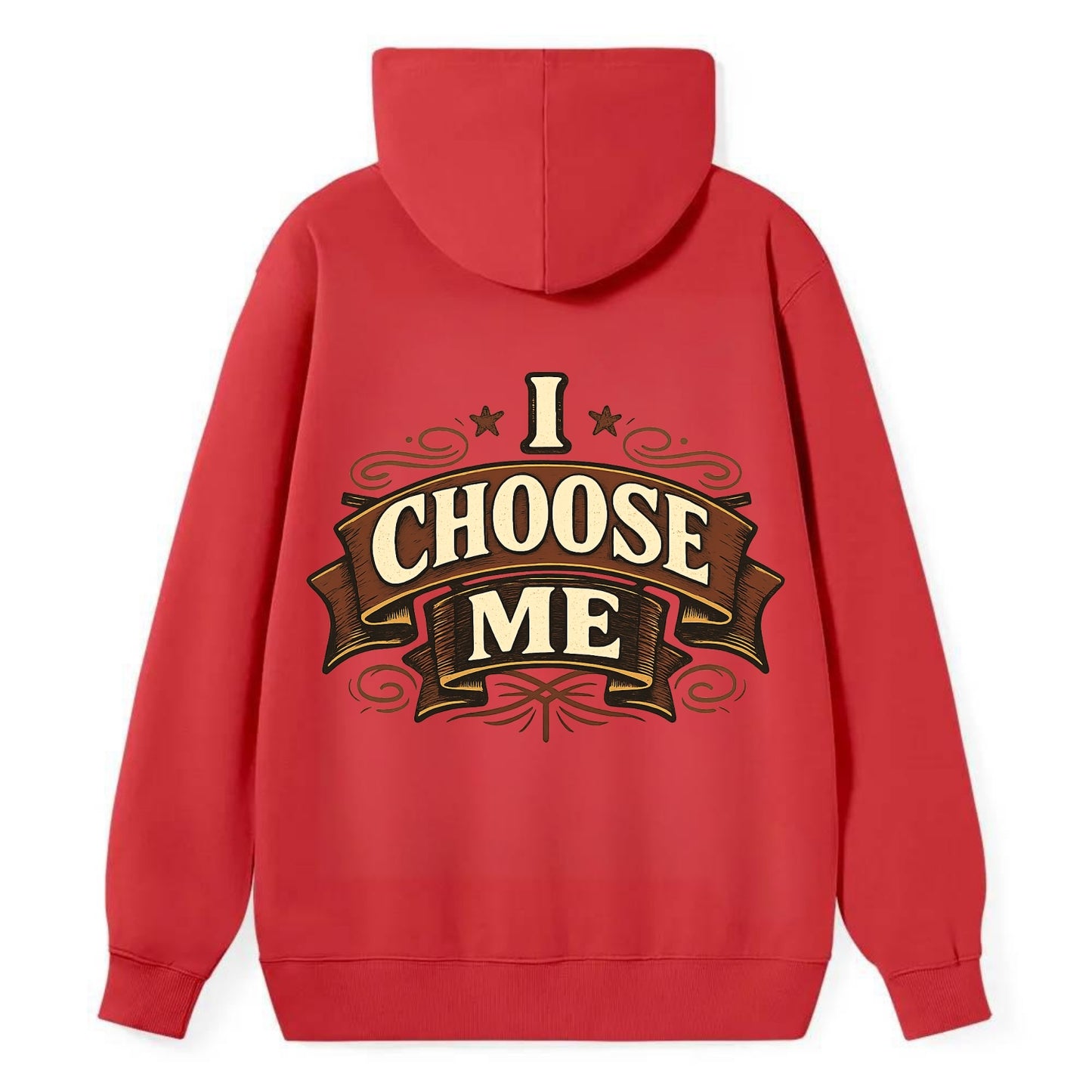 Bold typography design - "I CHOOSE ME" - self-priority, self-selection - Classic Pullover Hoodie - Red