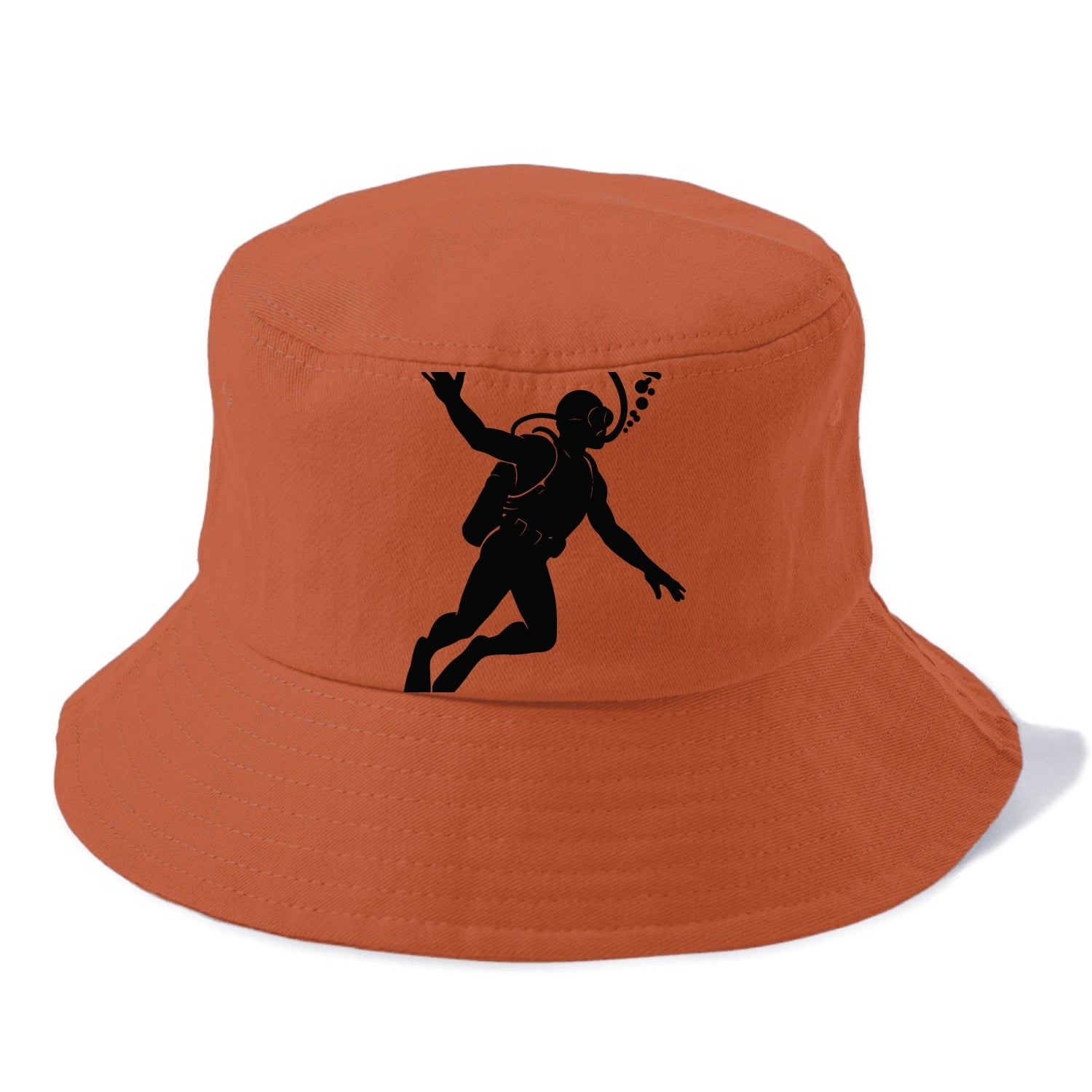 Scuba diver descending with gear - Bucket Hat - Red
