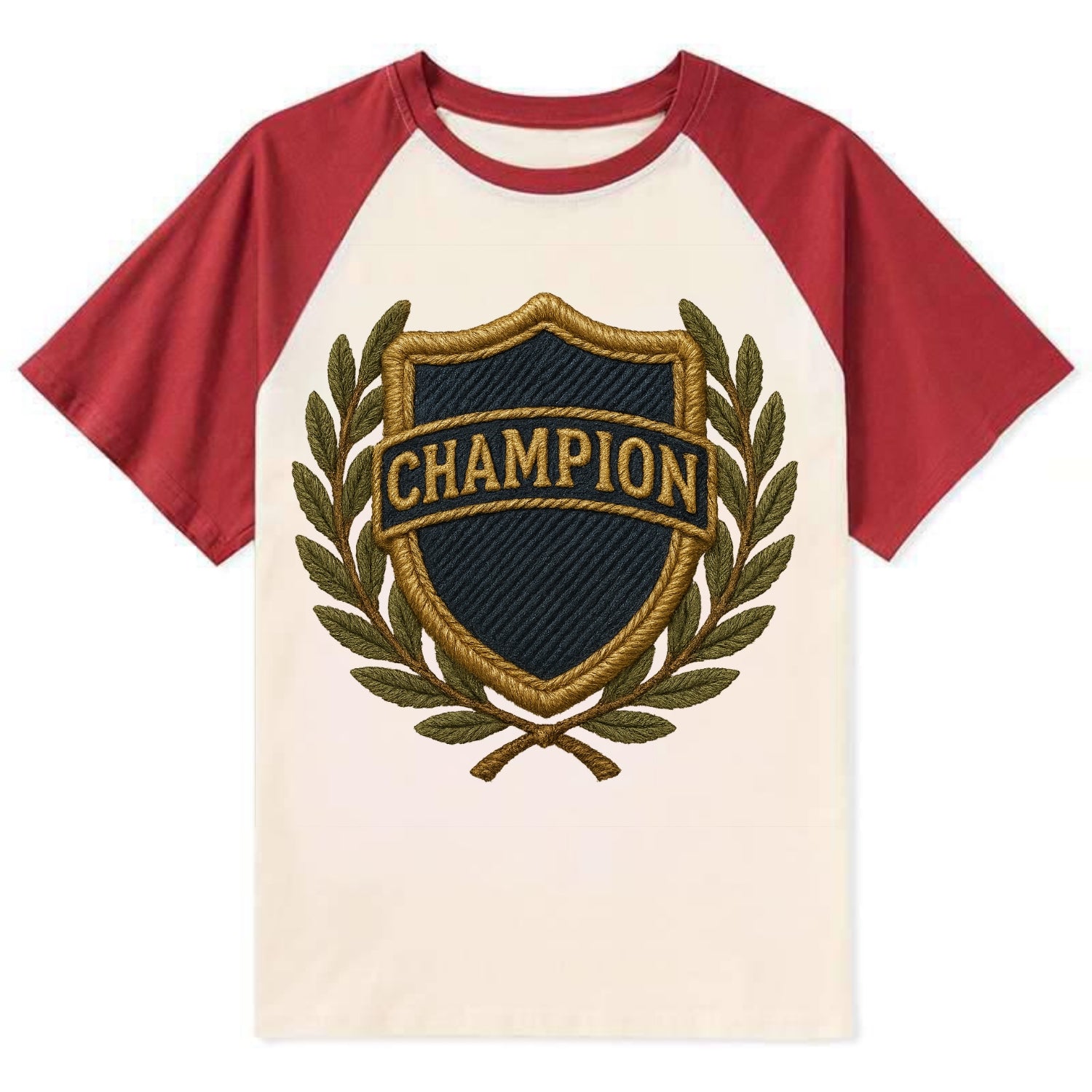 Champion Shield  - Contrast Raglan T-shirt - Red