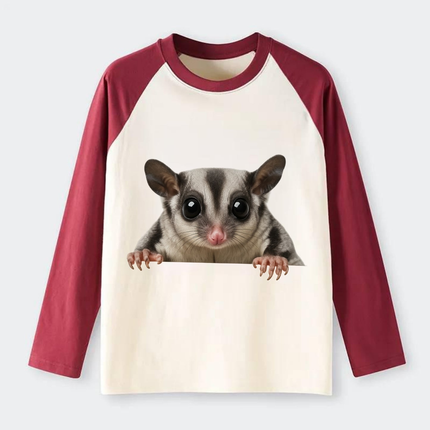 Sugar Glider  - Raglan Long Sleeve T-Shirt - Red