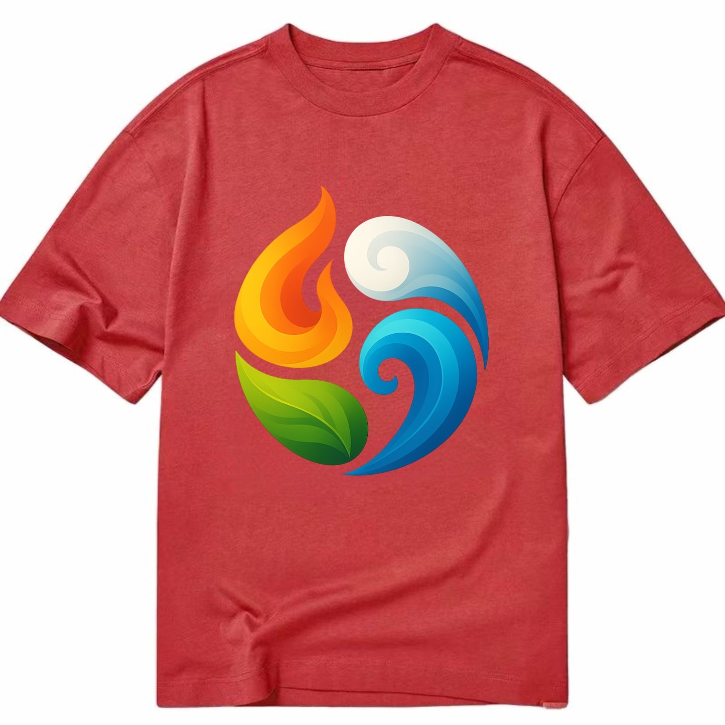 Four Elements Dance - Fire orange, water - Classic T-shirt - Red