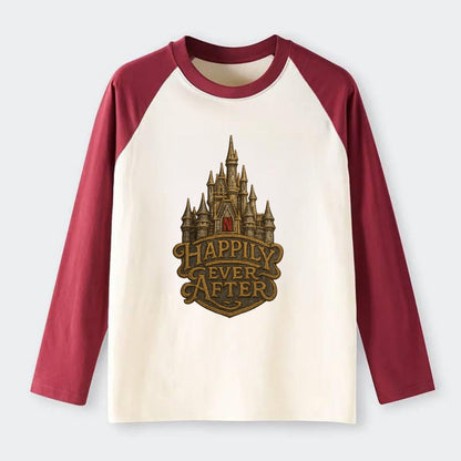 Happily Ever After  - Raglan Long Sleeve T-Shirt - Red