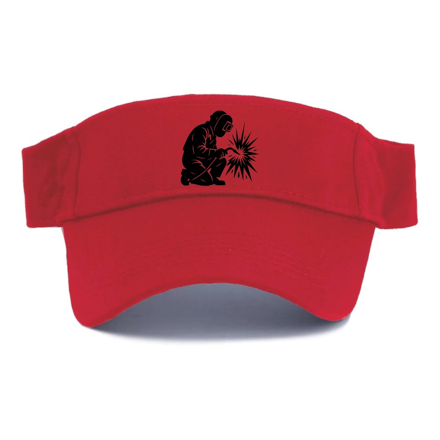 Welder sparks flying dramatically - Visor - Red