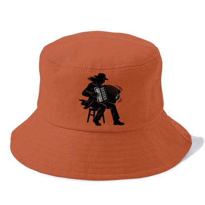 Accordion player street musician - Bucket Hat - Red