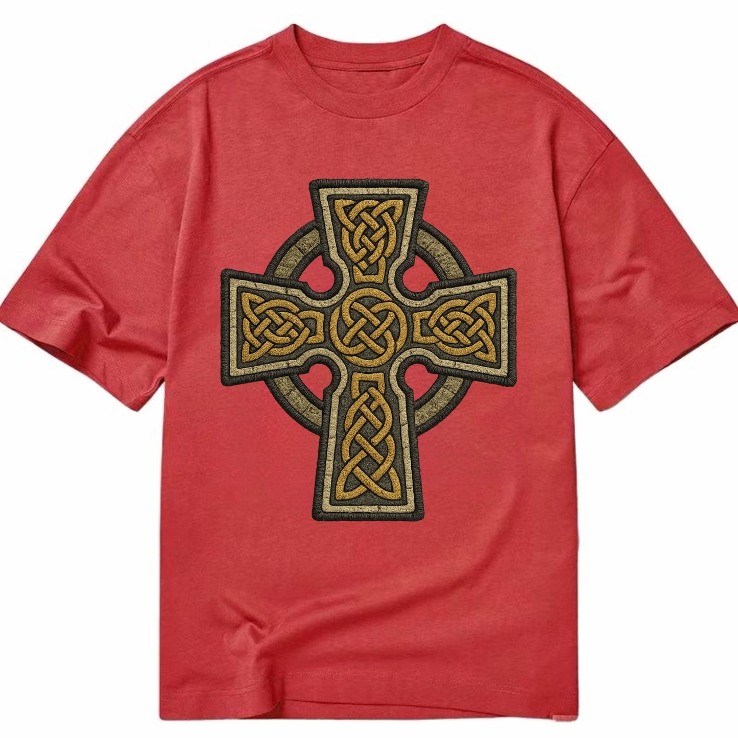 Celtic Cross  - Classic T-shirt - Red