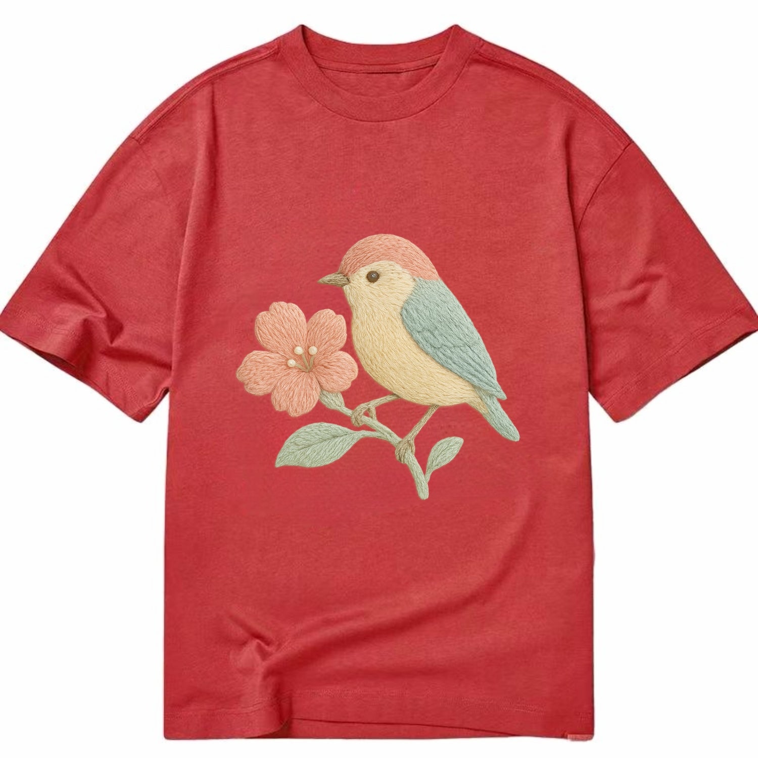 Peach Flowerpecker - Classic T-shirt - Red