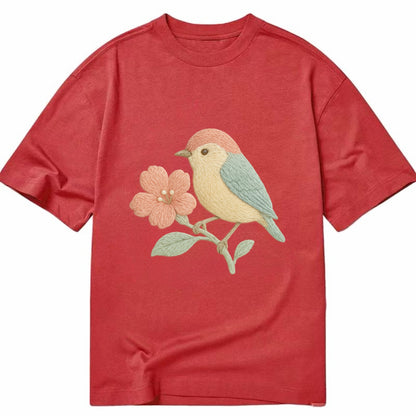 Peach Flowerpecker - Classic T-shirt - Red