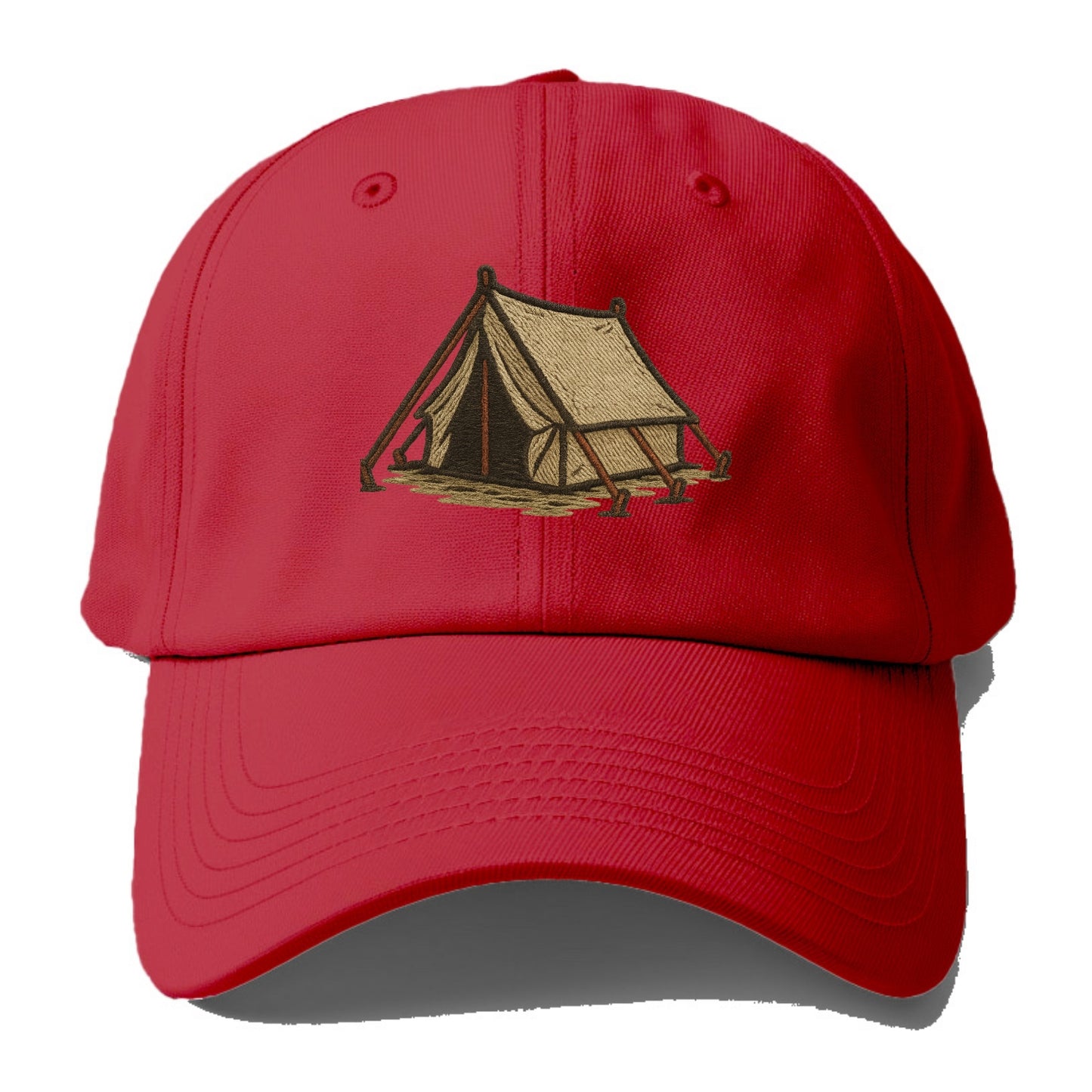 Camping Tent  - Baseball Cap - Red