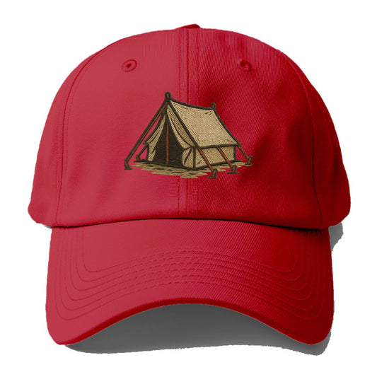 Camping Tent  - Baseball Cap - Red