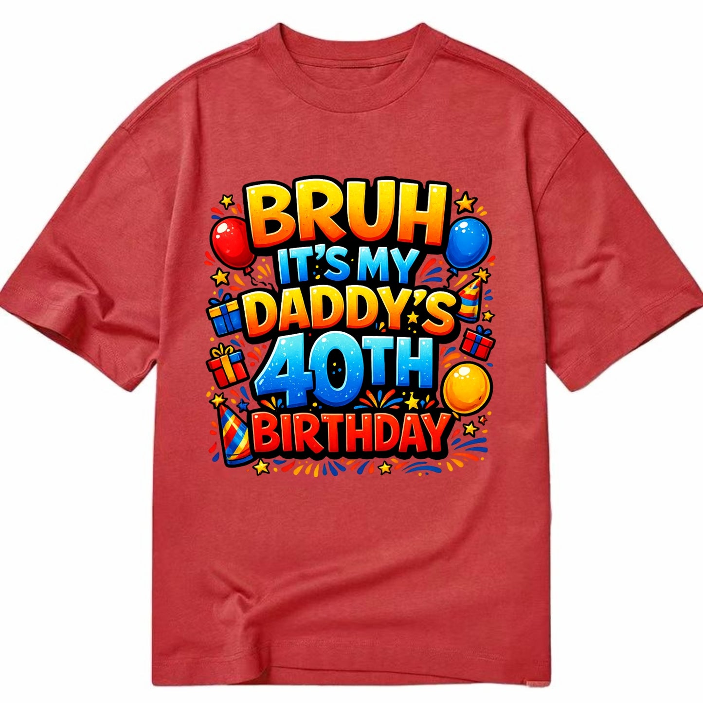 Daddy's 40th Birthday - Classic T-shirt - Red