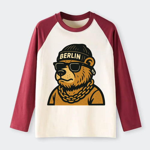 Berlin Bear - Raglan Long Sleeve T-Shirt