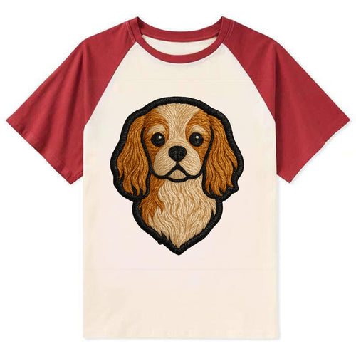 Cavalier King Charles Spaniel - Modern g - Contrast Raglan T-shirt
