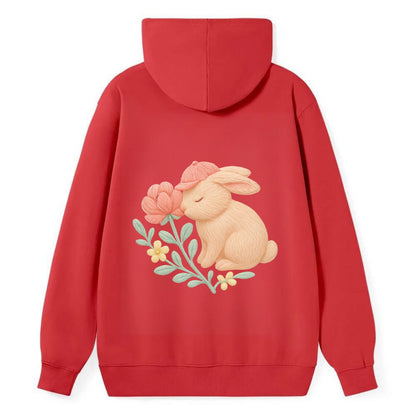 Peach Bunny - Classic Pullover Hoodie - Red