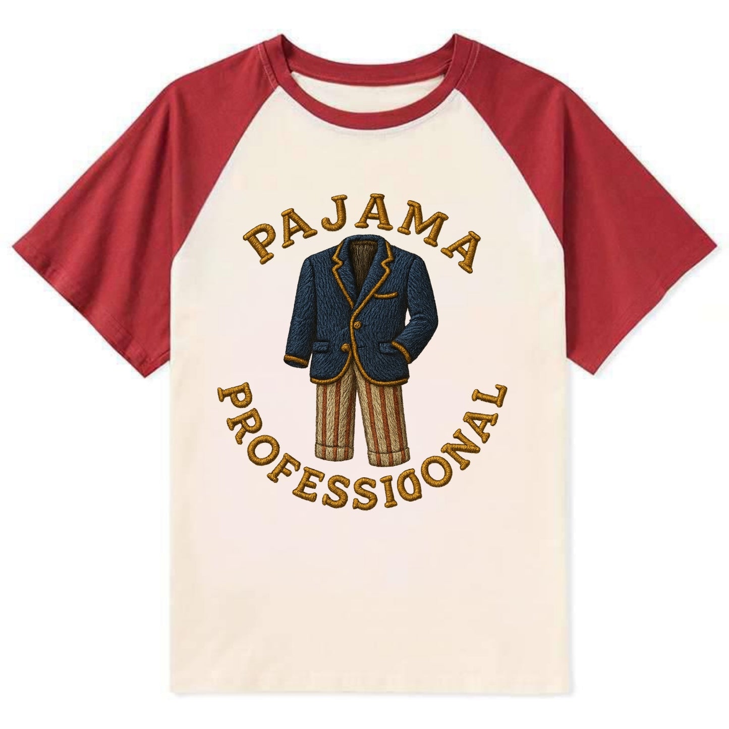 Pajama Professional  - Contrast Raglan T-shirt - Red