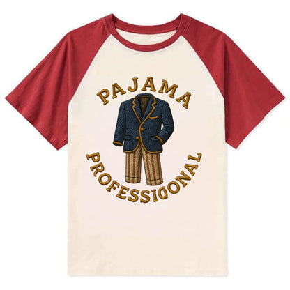 Pajama Professional  - Contrast Raglan T-shirt - Red