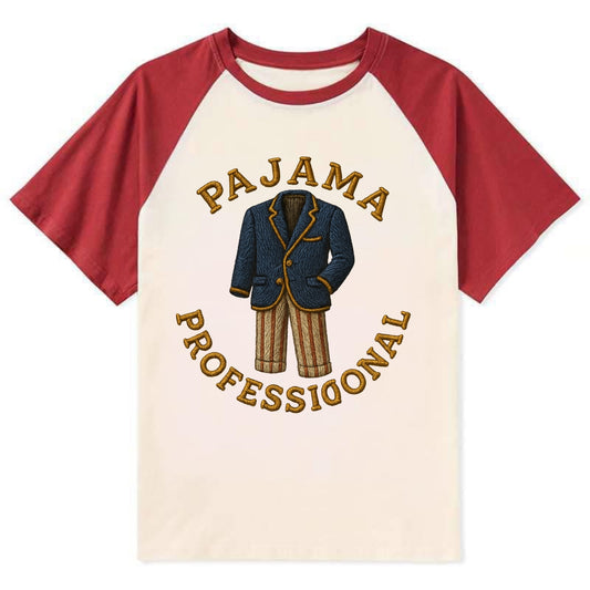 Pajama Professional  - Contrast Raglan T-shirt - Red