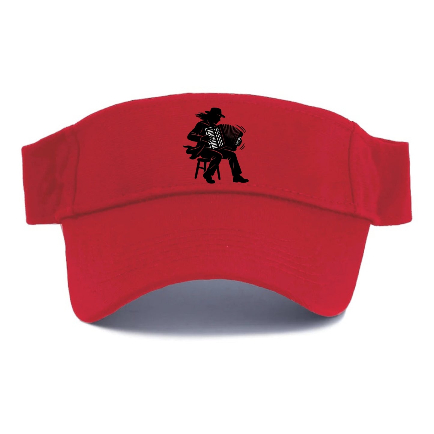 Accordion player street musician - Visor - Red