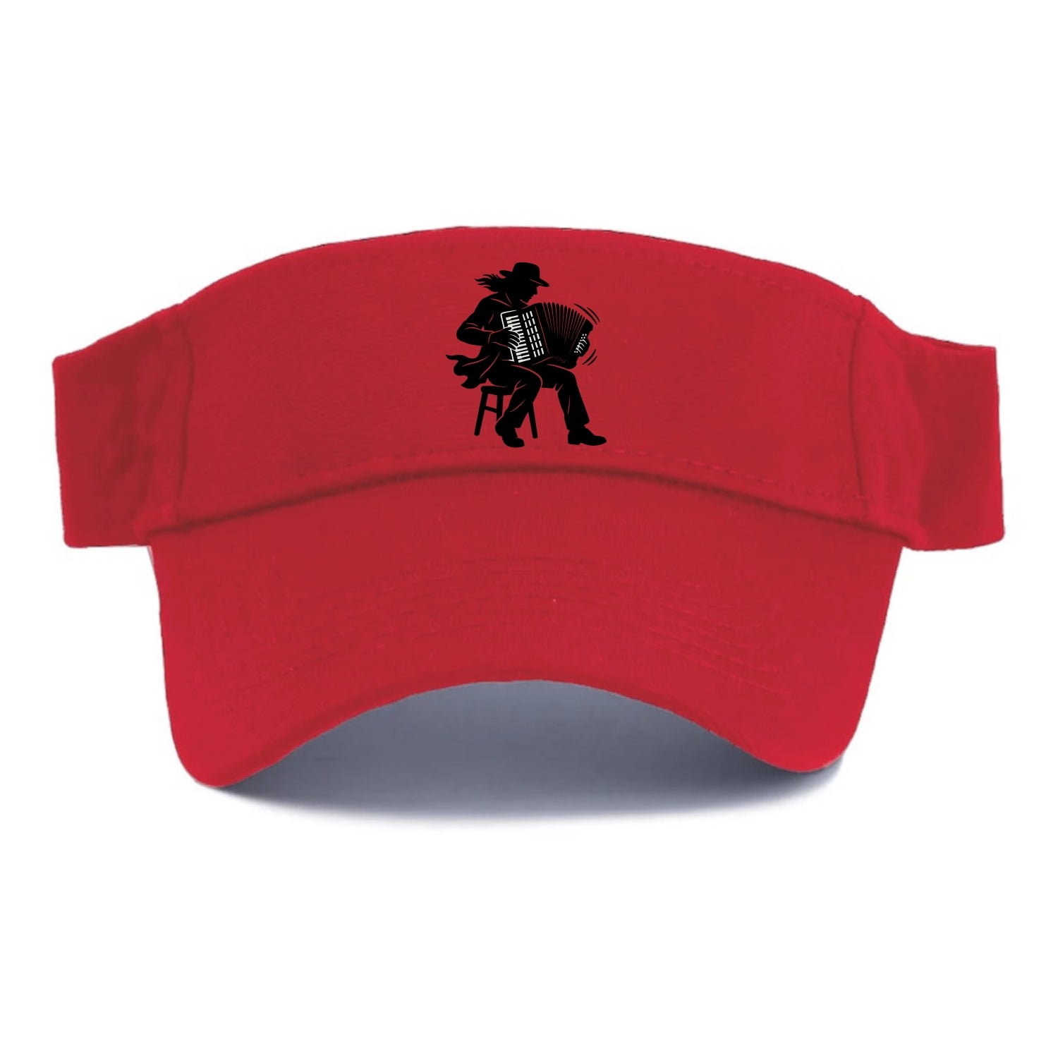 Accordion player street musician - Visor - Red