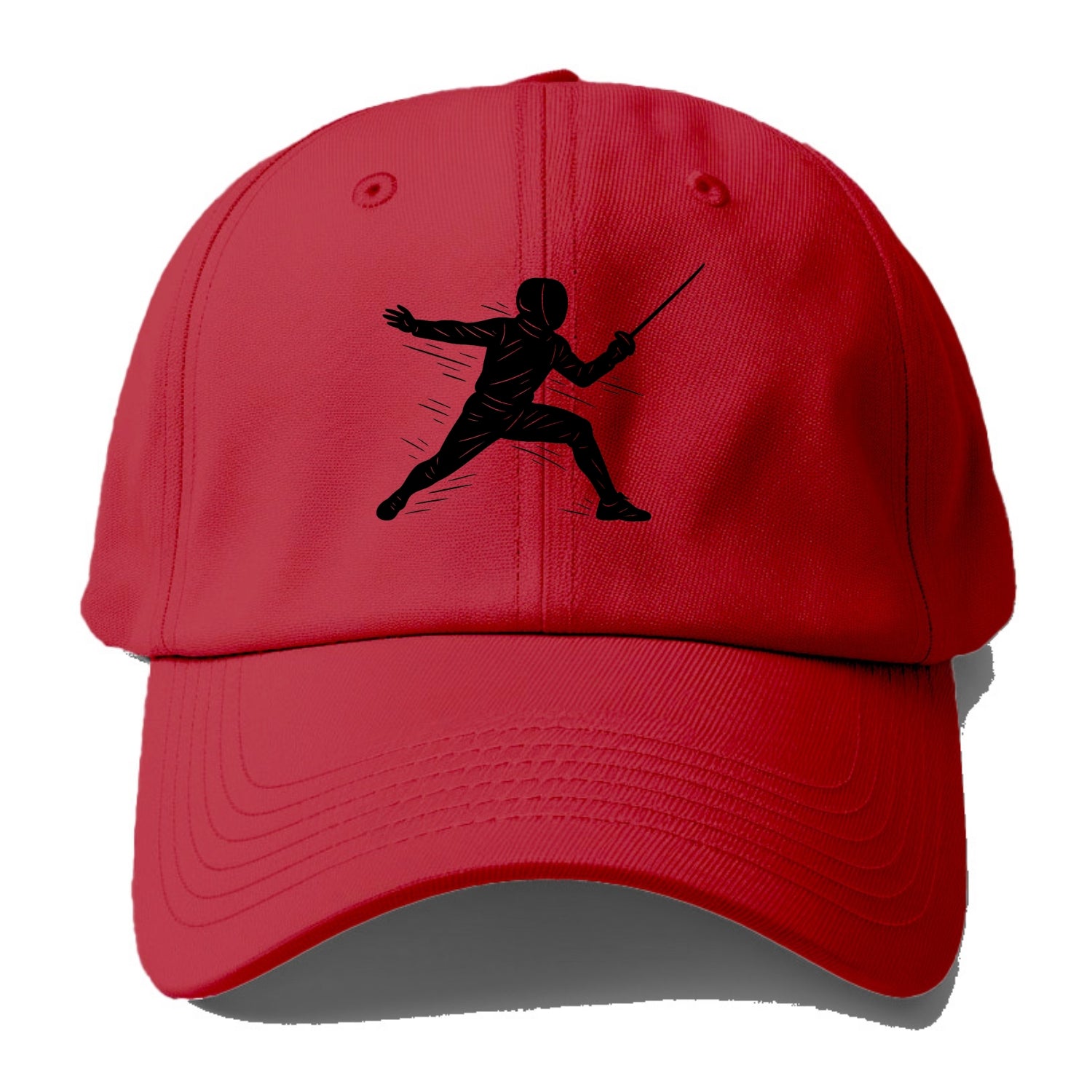 Fencer lunging attack position - Baseball Cap - Red