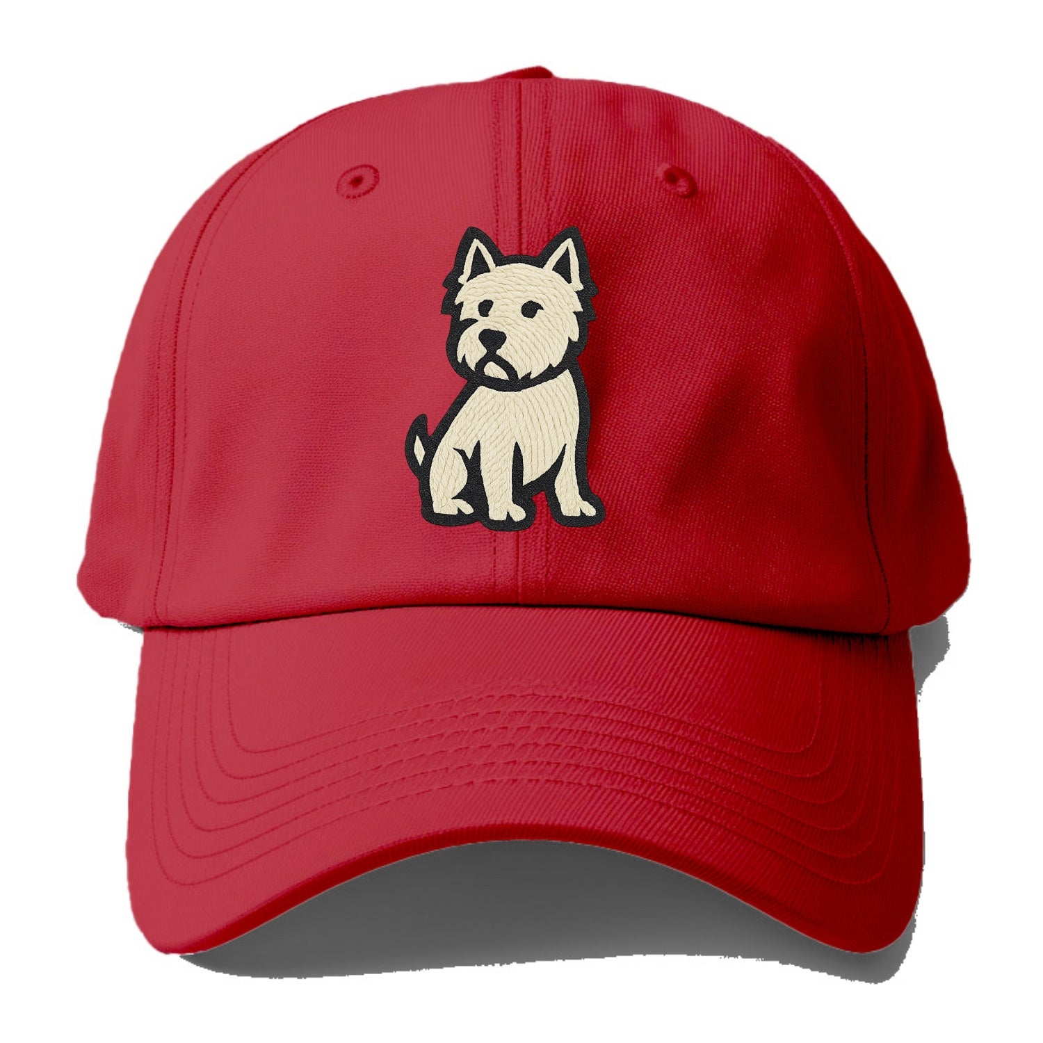 West Highland White Terrier - Alert stan Baseball Cap - Red