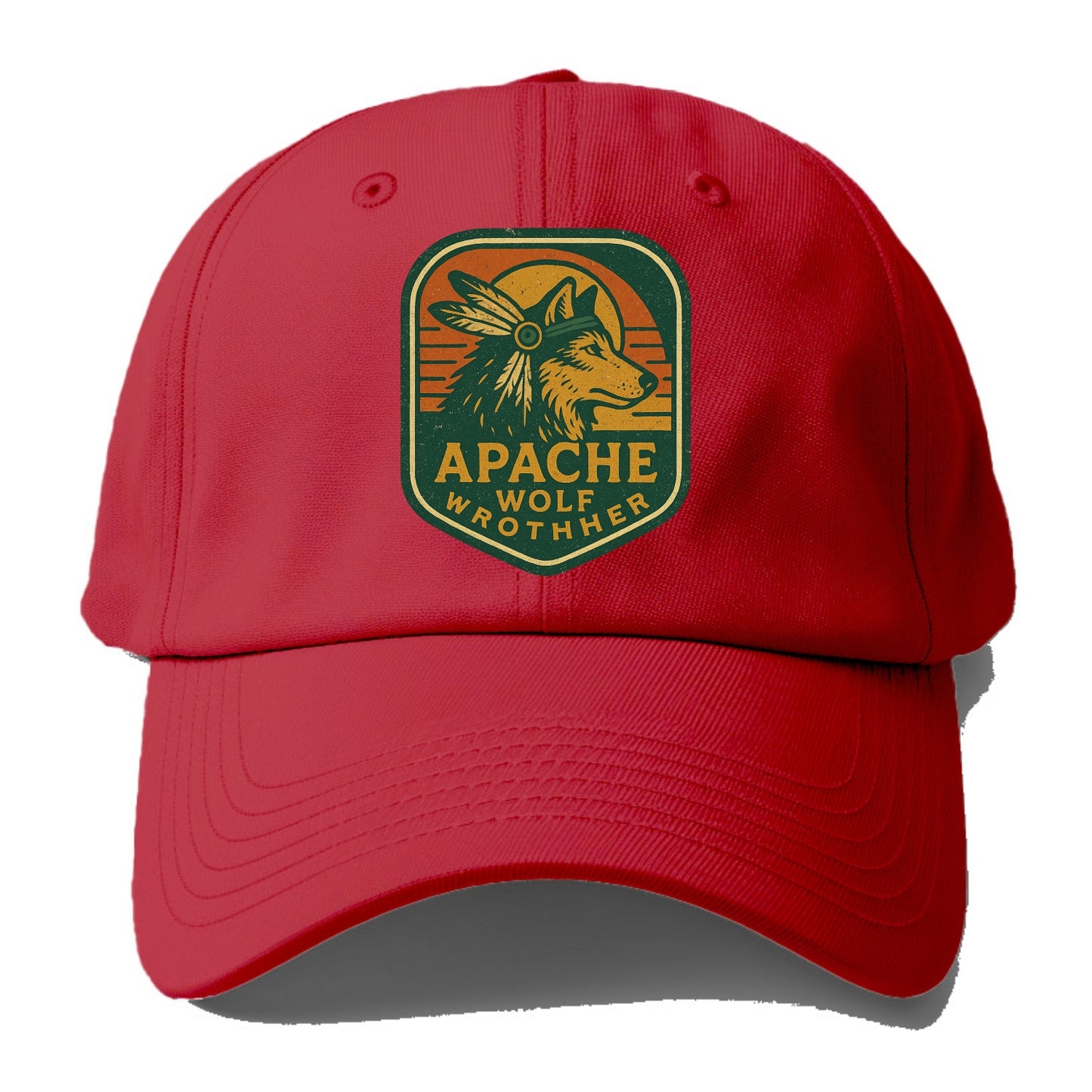 Apache Wolf Brother  - Baseball Cap - Red