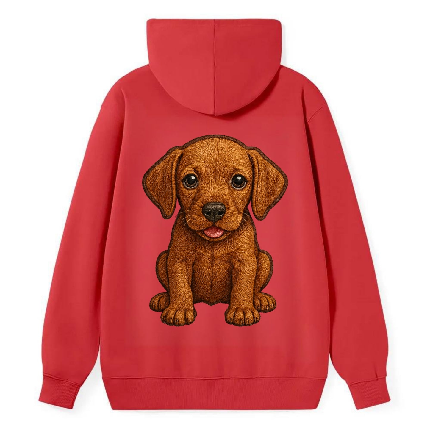 Baby Vizsla Puppy - golden rust coat, soulful eyes, athletic build, - Classic Pullover Hoodie - Red