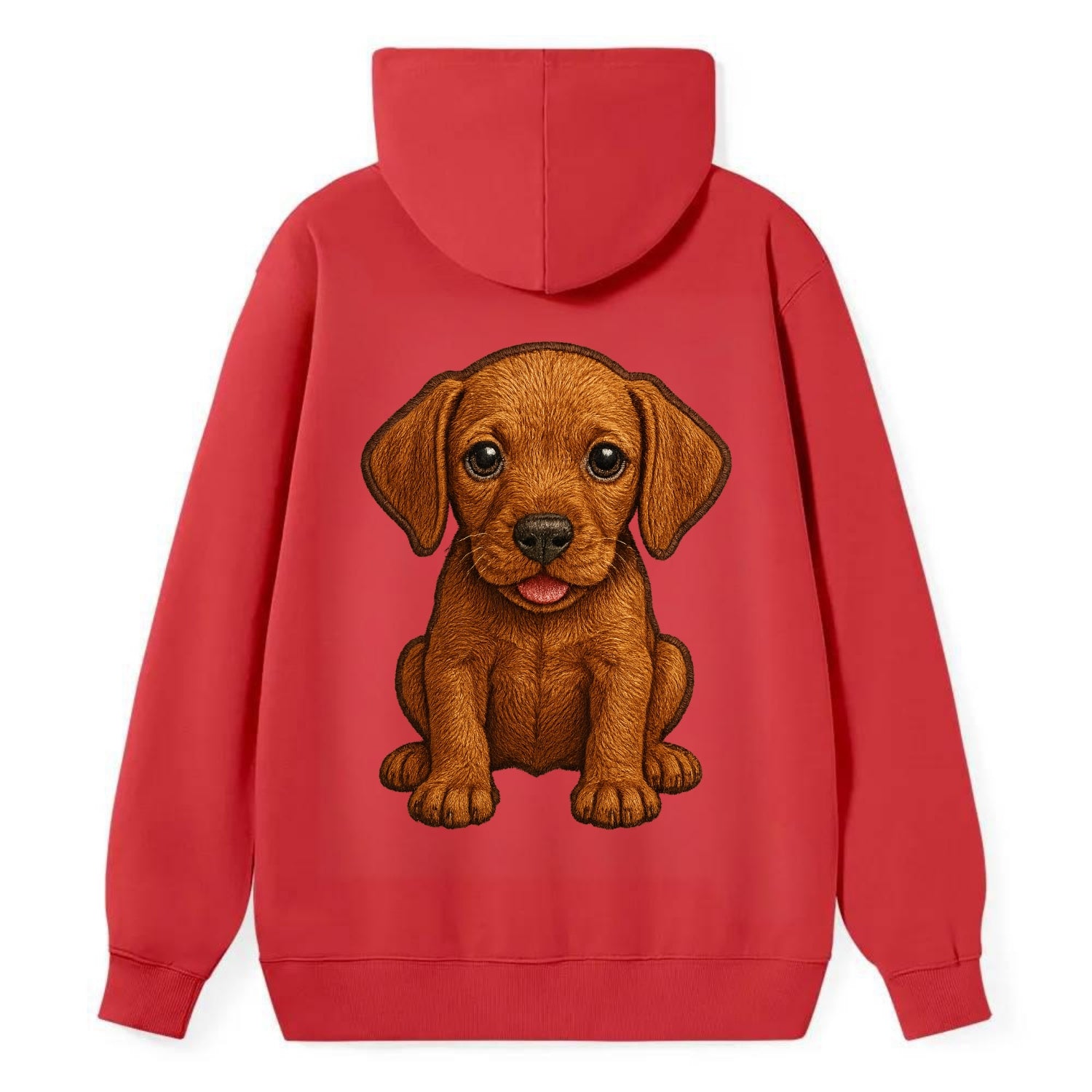 Baby Vizsla Puppy - golden rust coat, soulful eyes, athletic build, - Classic Pullover Hoodie - Red