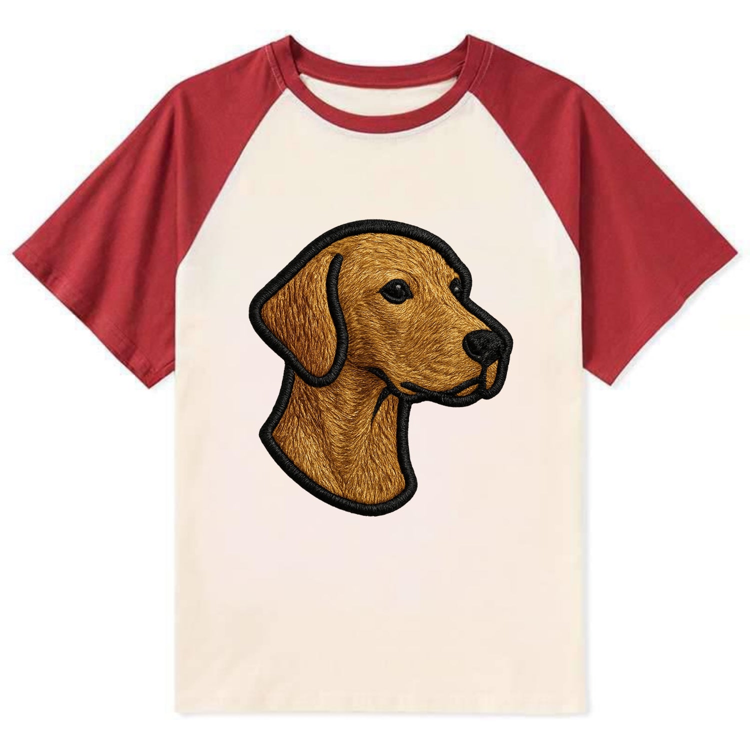 Vizsla - Modern noble design with bold b - Contrast Raglan T-shirt - Red