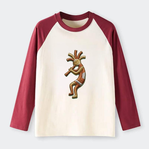 Kokopelli - Raglan Long Sleeve T-Shirt