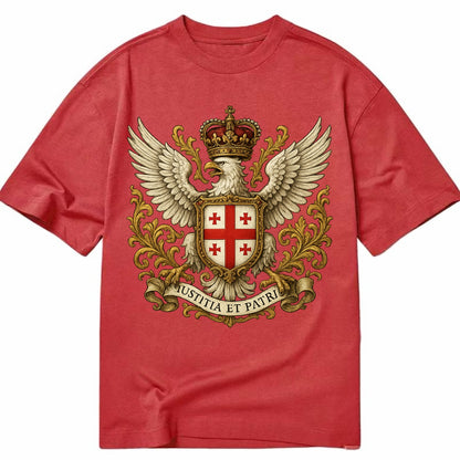 Georgia White Eagle Emblem  - Classic T-shirt - Red