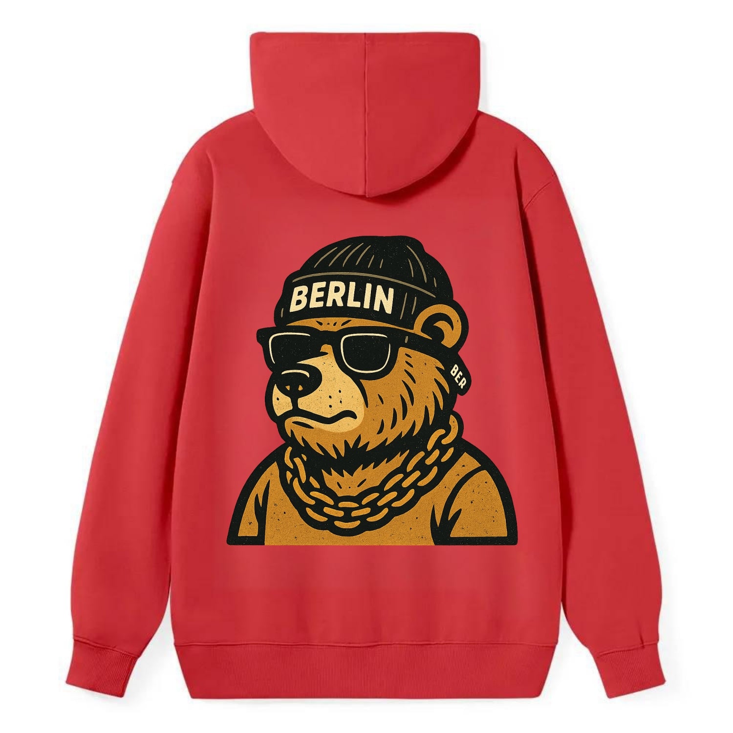Berlin Bear - Classic Pullover Hoodie - Red