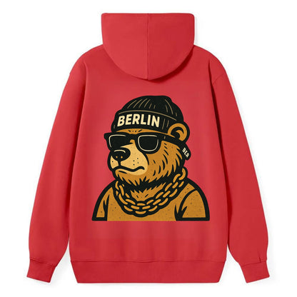 Berlin Bear - Classic Pullover Hoodie - Red