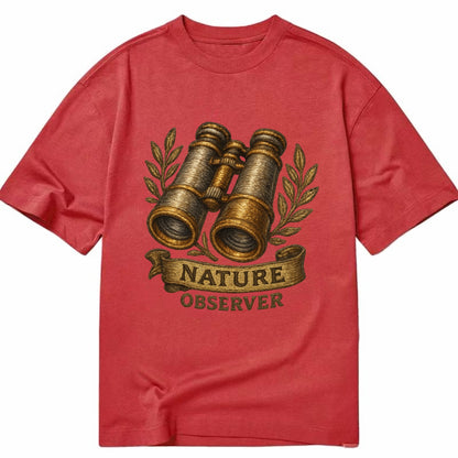 Binoculars for birdwatching - nature observer - Classic T-shirt - Red