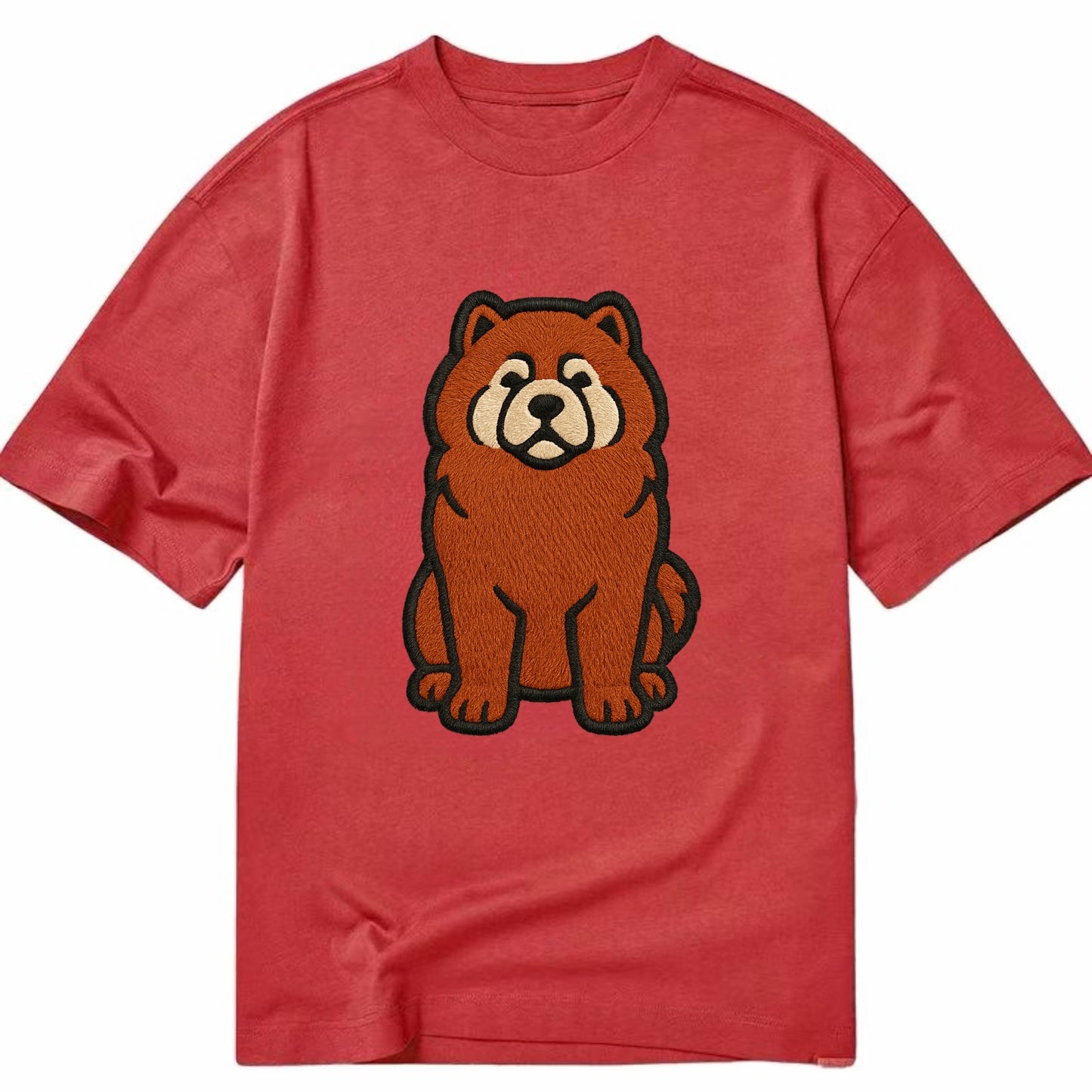 Chow Chow - Red fluffy sitting pose - Cl Classic T-shirt - Red