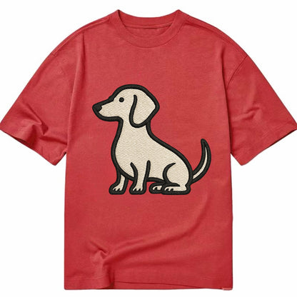 Dachshund - Long body profile view - Cla Classic T-shirt - Red
