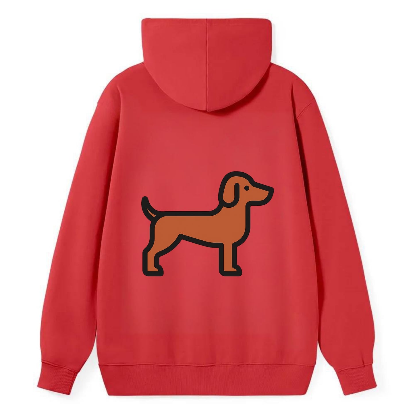 Vizsla - Rust colored flat side profile - Classic Pullover Hoodie - Red