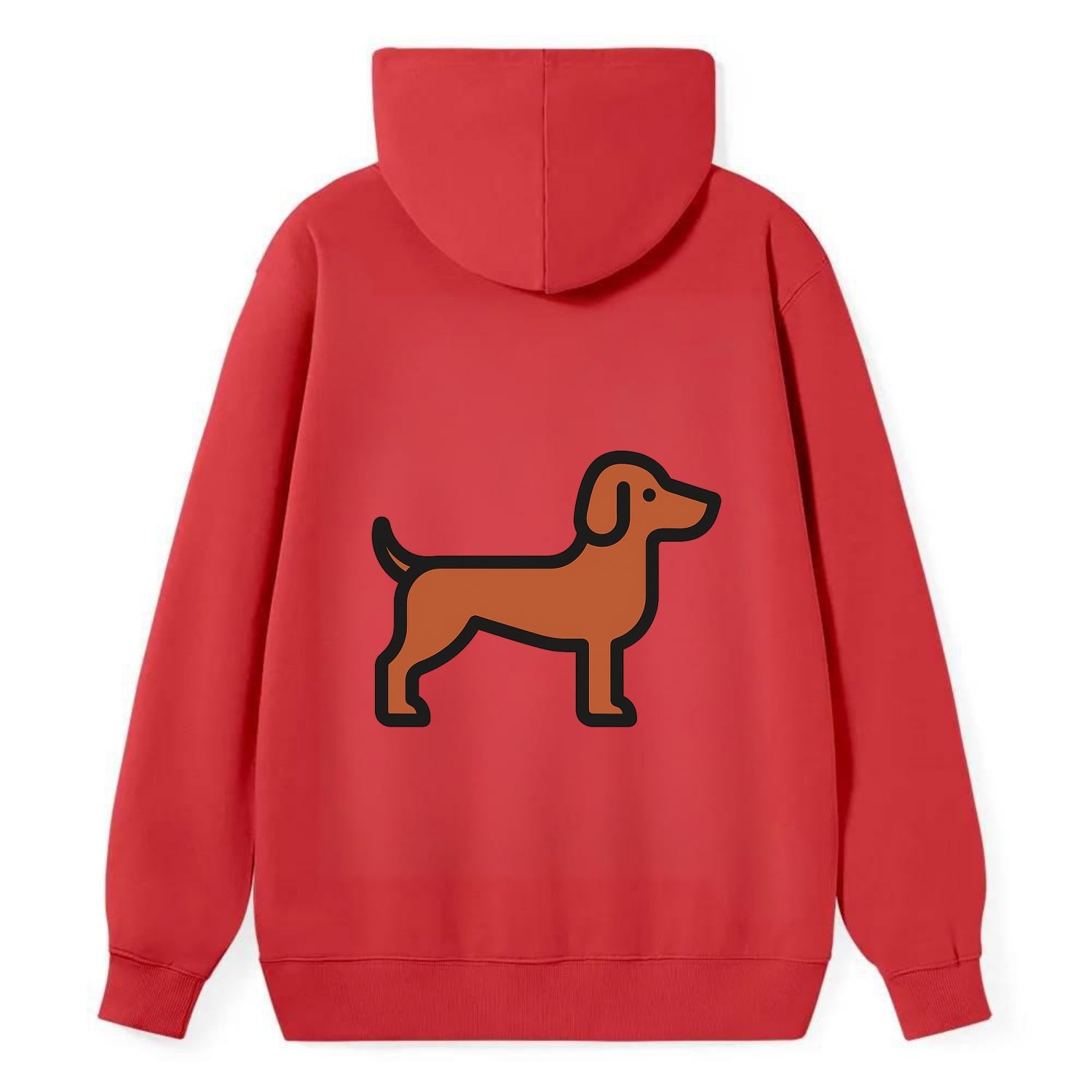Vizsla - Rust colored flat side profile - Classic Pullover Hoodie - Red