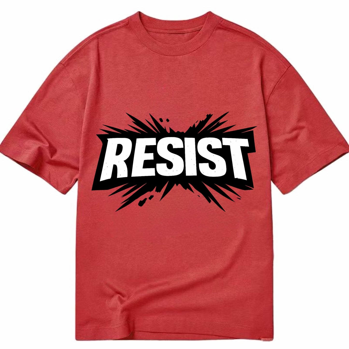 Bold typography design - "RESIST" - fighting back, standing against - Classic T-shirt - Red