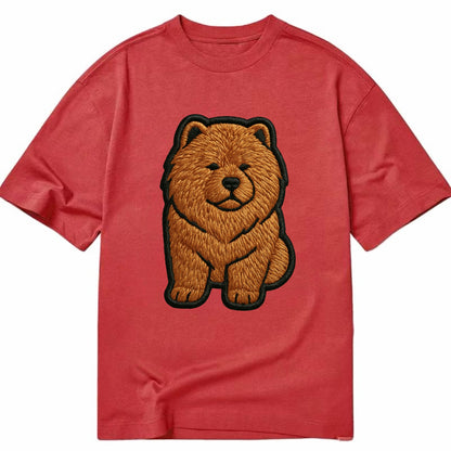 Chow Chow - Trendy lion-mane design with - Classic T-shirt - Red