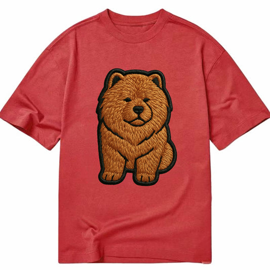 Chow Chow - Trendy lion-mane design with - Classic T-shirt - Red