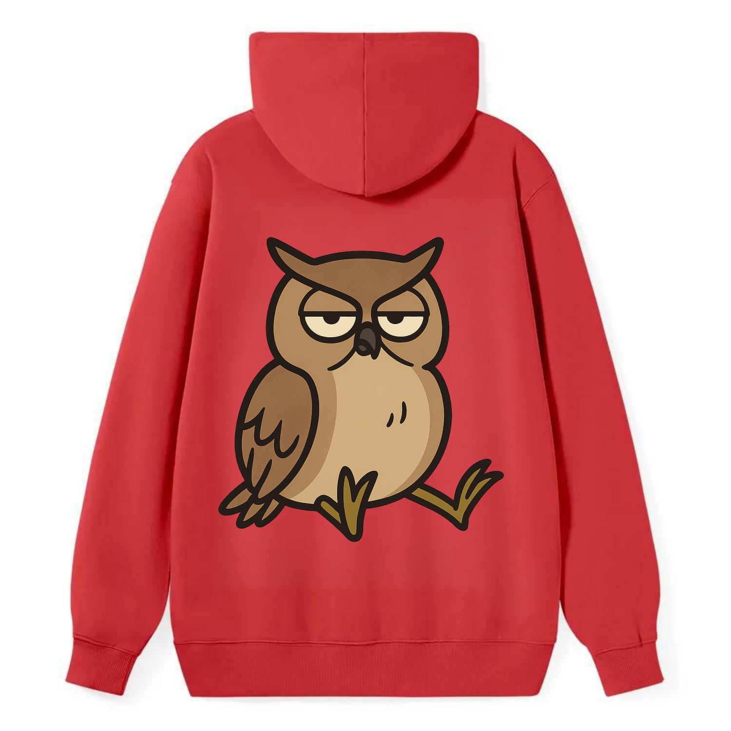 The Owl Judging Silently - Classic Pullover Hoodie - Red