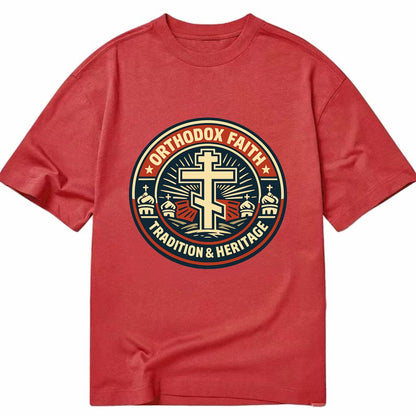 Faithful Heritage Emblem - Classic T-shirt - Red