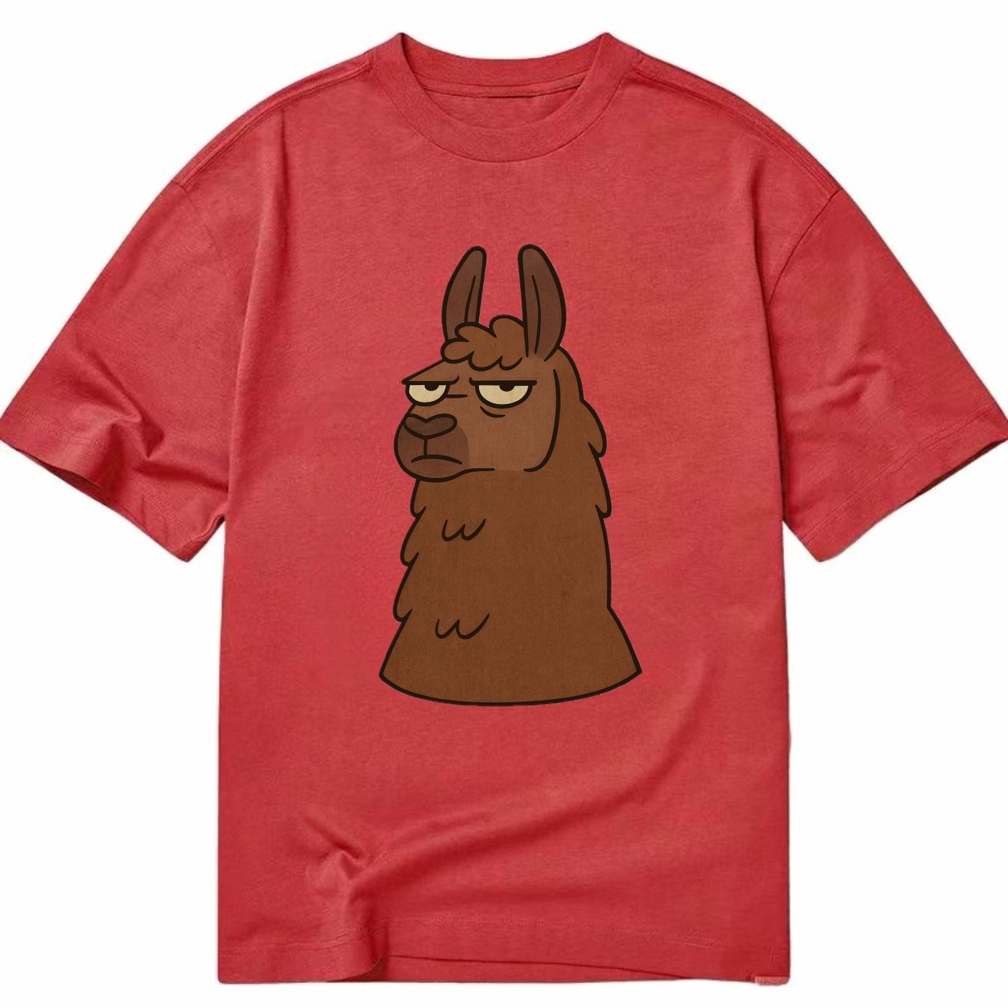 The Llama Judging Silently - Classic T-shirt - Red