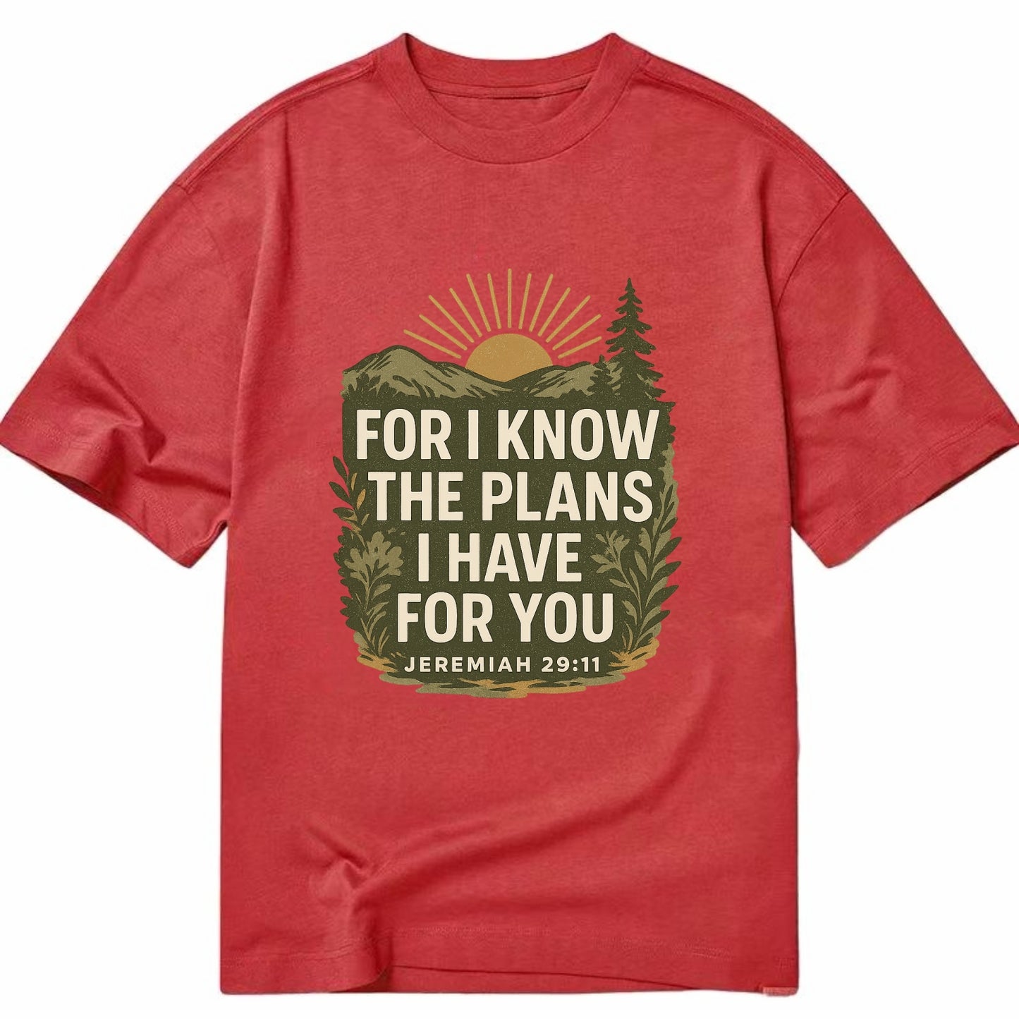 Jeremiah 29:11 Sunrise - Classic T-shirt - Red