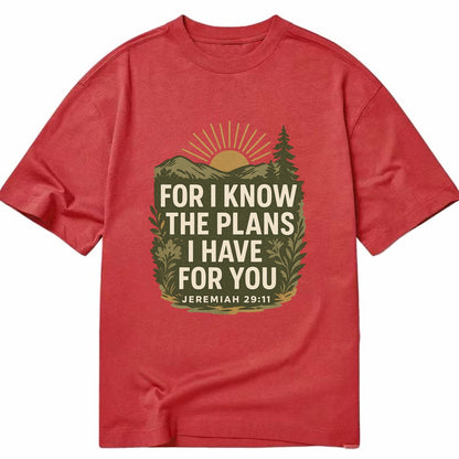 Jeremiah 29:11 Sunrise - Classic T-shirt - Red