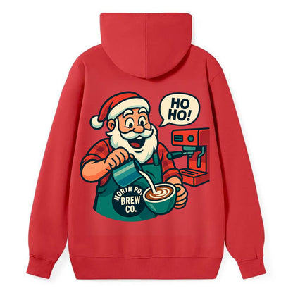 Santa Barista - Classic Pullover Hoodie - Red