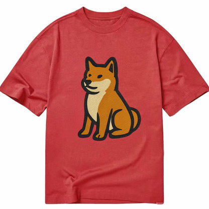 Shiba Inu - Red colored sitting pose - C Classic T-shirt - Red