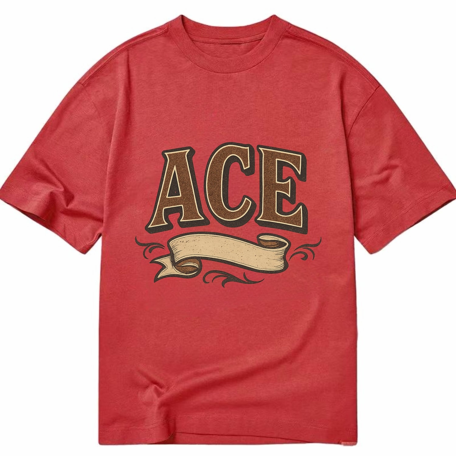 Bold typography design - "ACE" - expert, the best at something - Classic T-shirt - Red