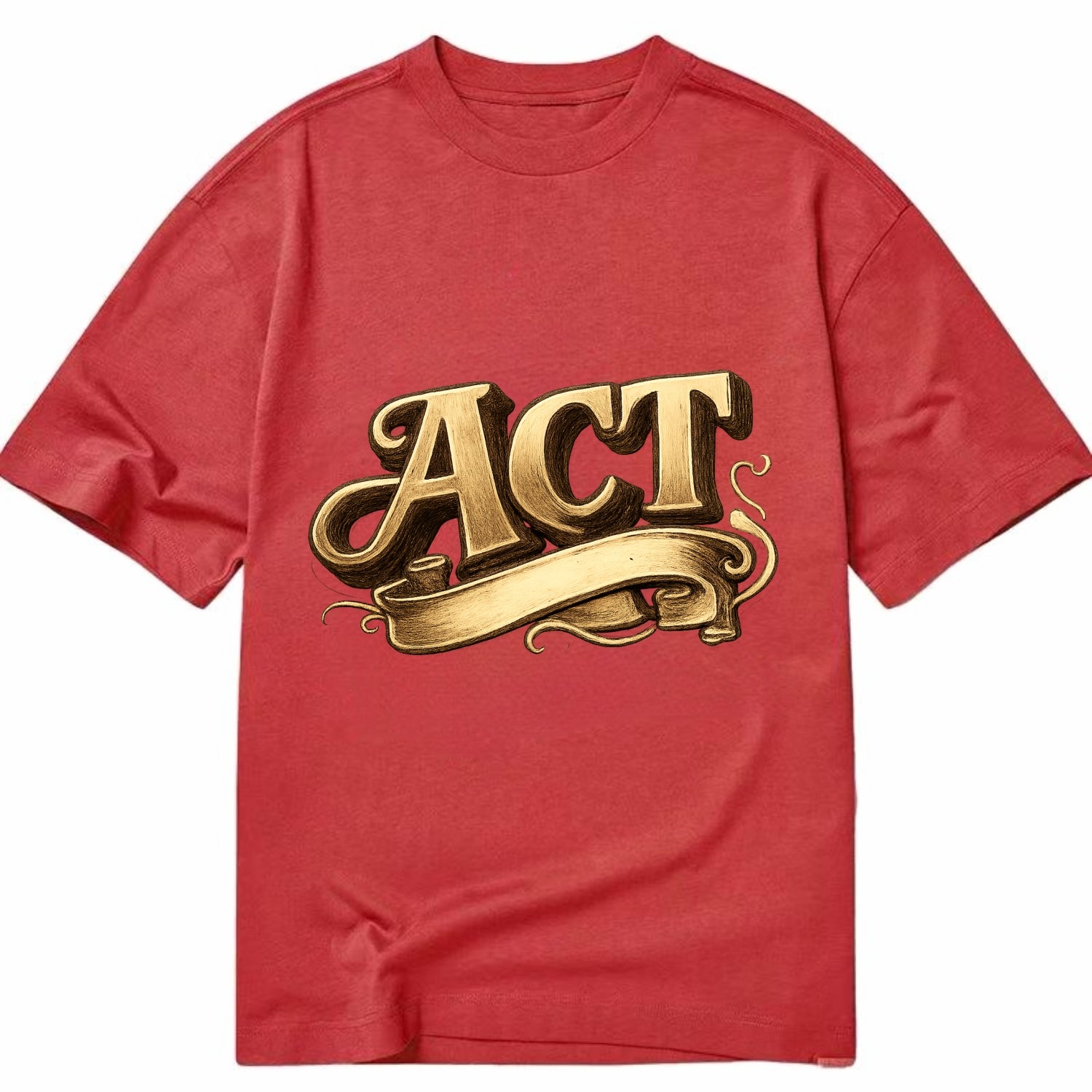 Bold typography design - "ACT" - take action, do something - Classic T-shirt - Red