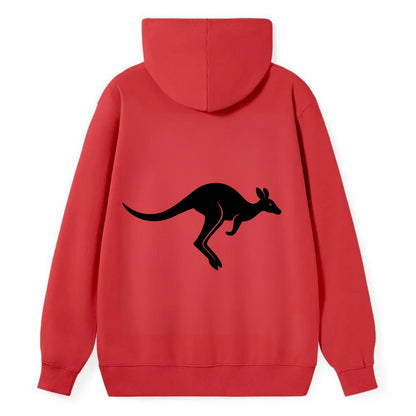 Kangaroo leaping across outback - Classic Pullover Hoodie - Red